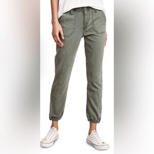 Paige Mayslie Jogger Pants Vintage Ivy Green Utility Style Size 29